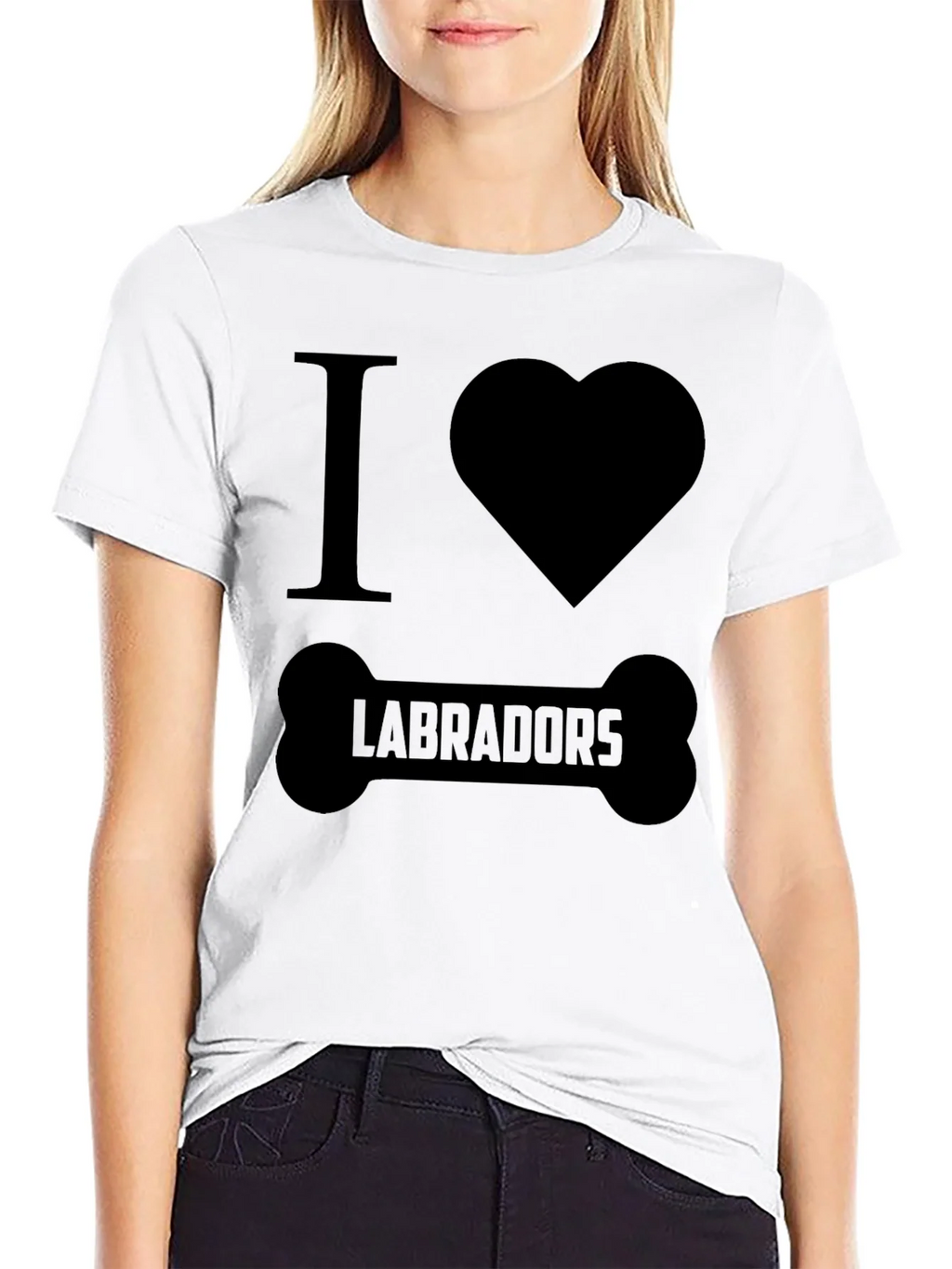 I Love Labradors Dog Bone T-Shirt product image 7
