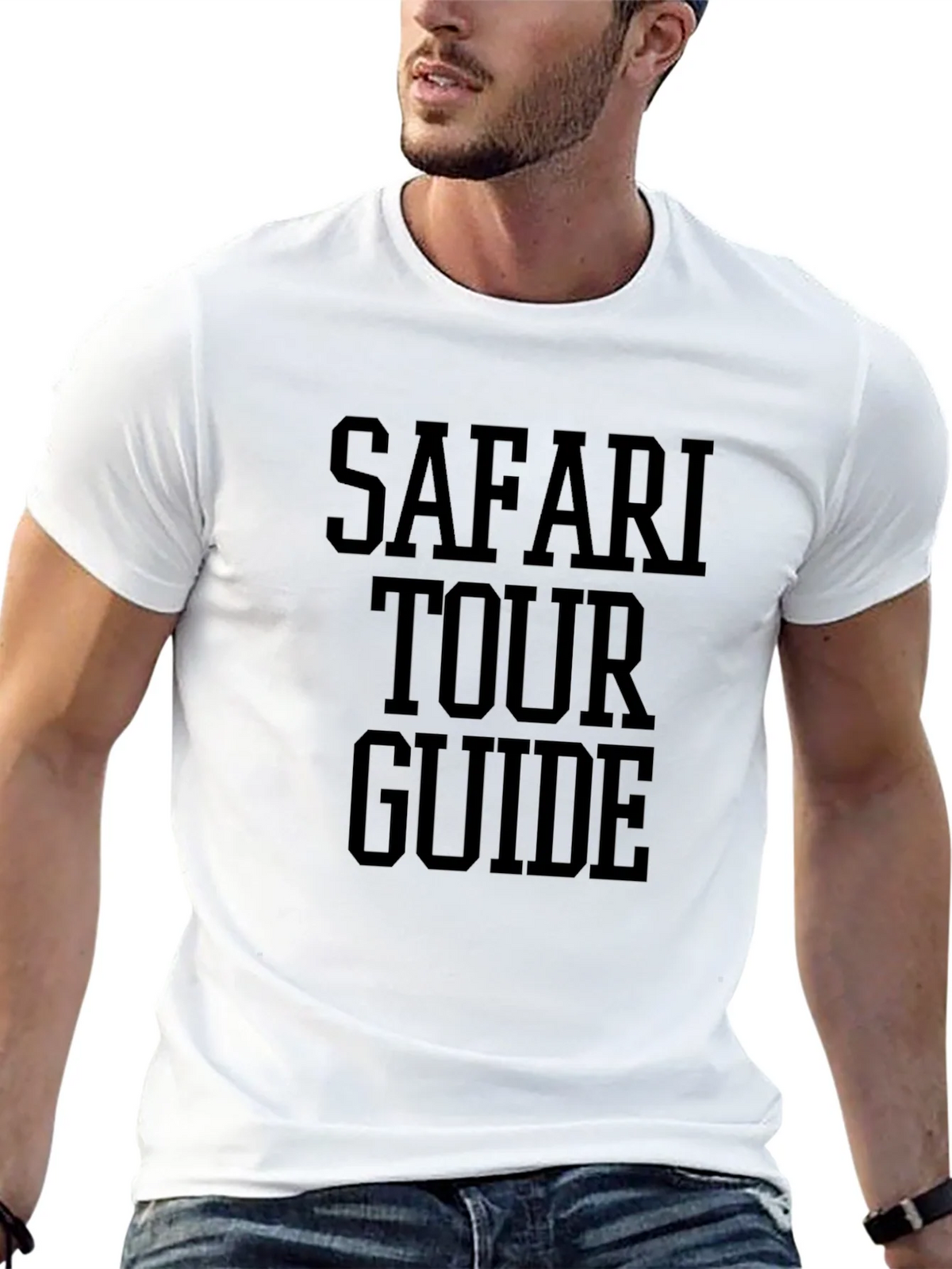 Safari Tour Guide T-Shirt - Black Graphic Tee product image 12