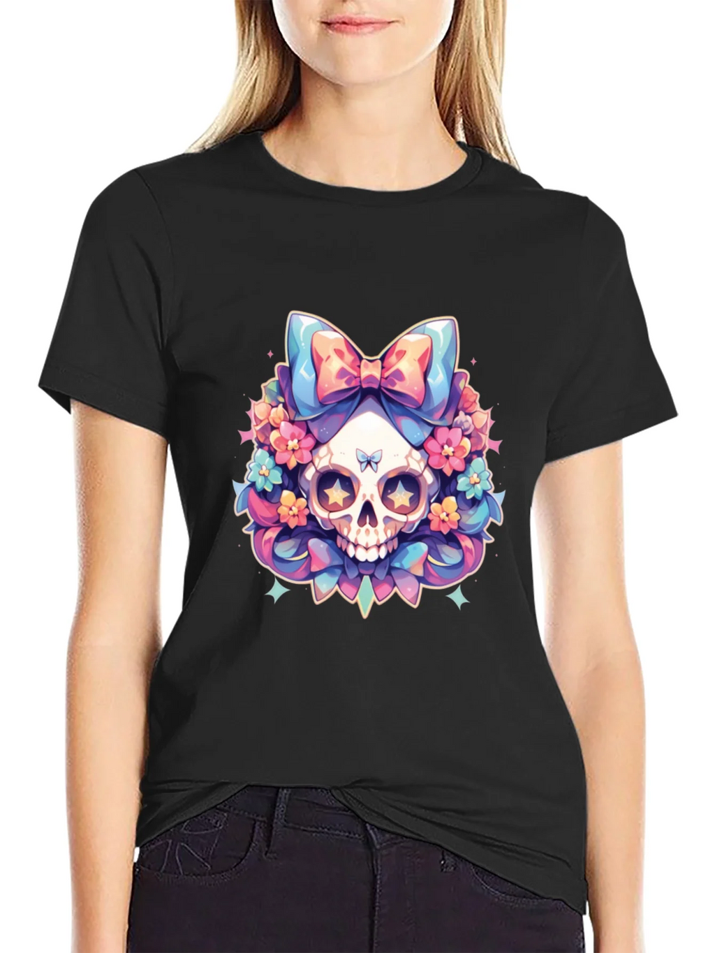 Skull & Flowers Graphic Tee product image 2