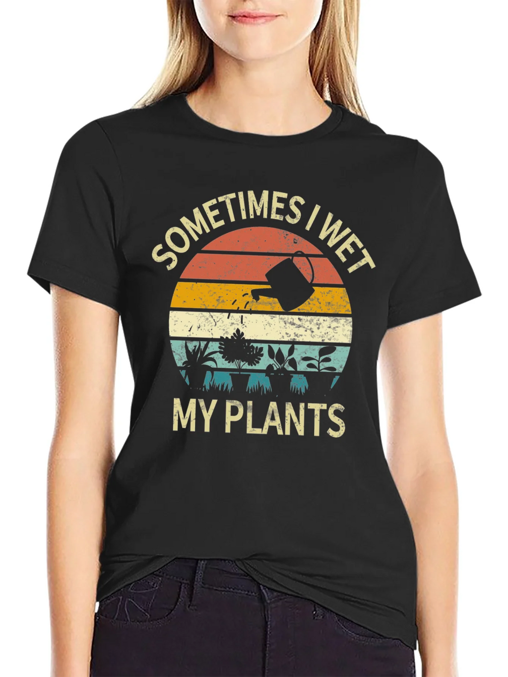 Funny Sometimes I Wet My Plants Graphic T-Shirt product image 2