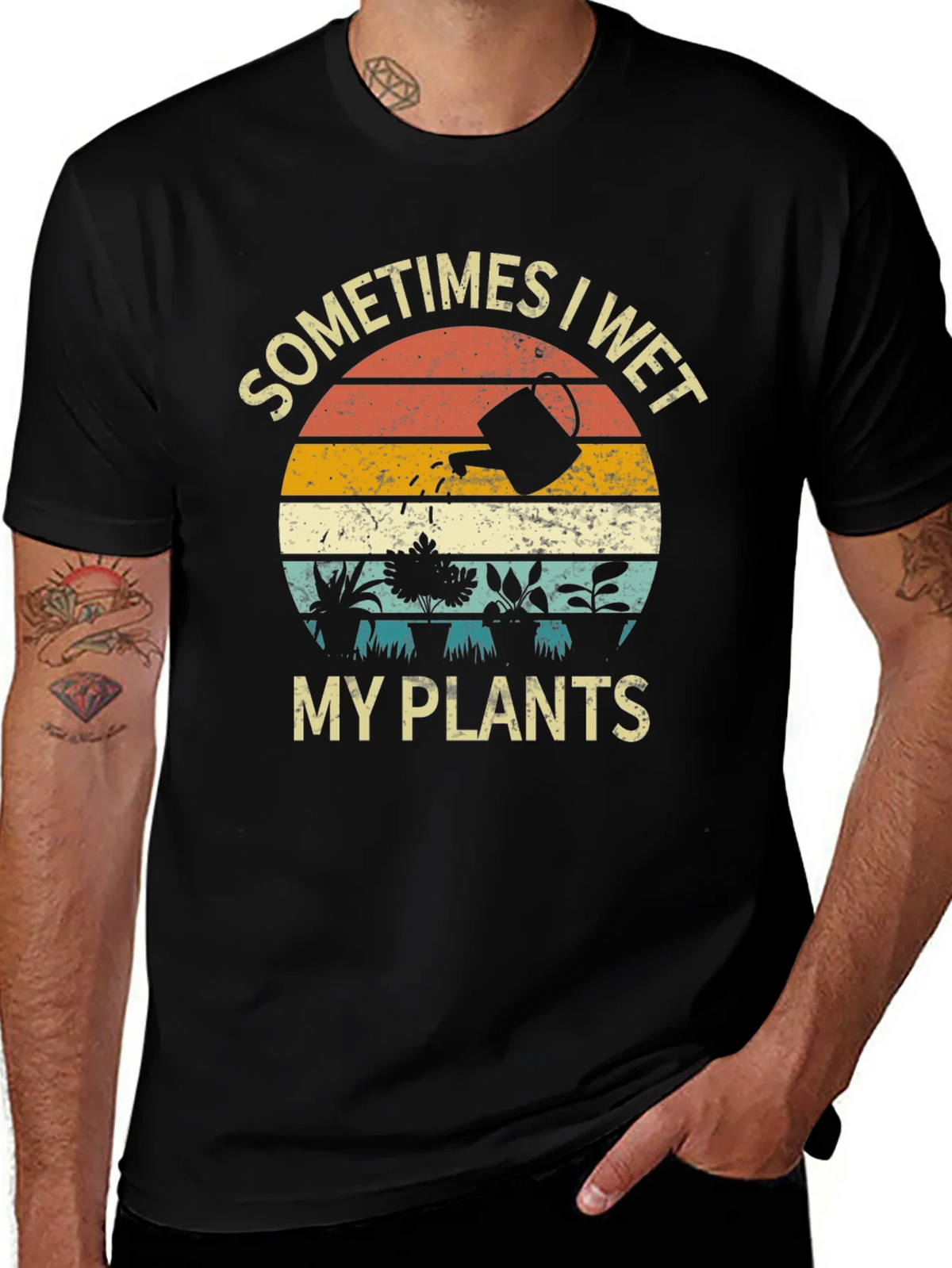 Funny Sometimes I Wet My Plants Graphic T-Shirt product image 1