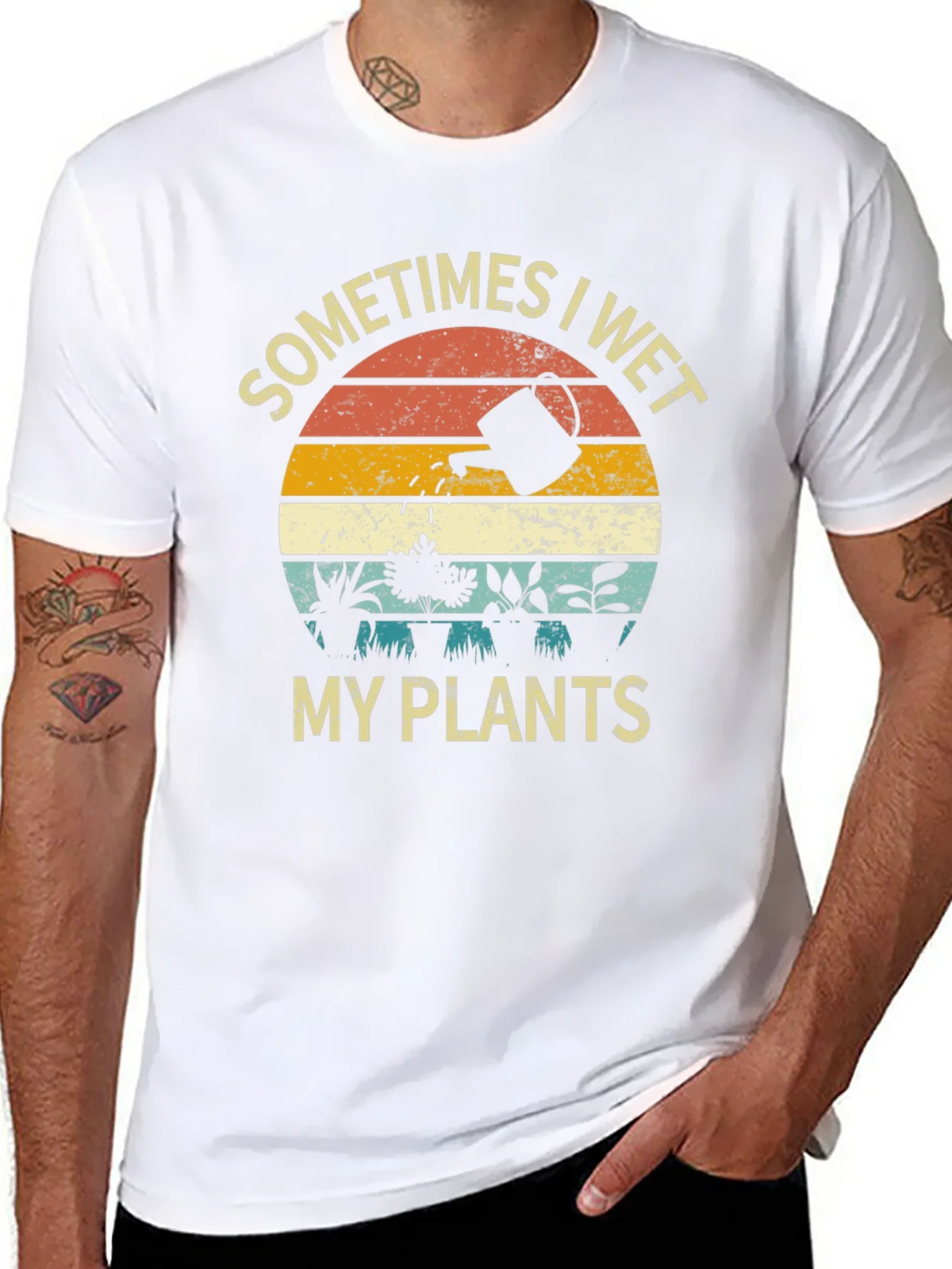 Funny Sometimes I Wet My Plants Graphic T-Shirt product image 5