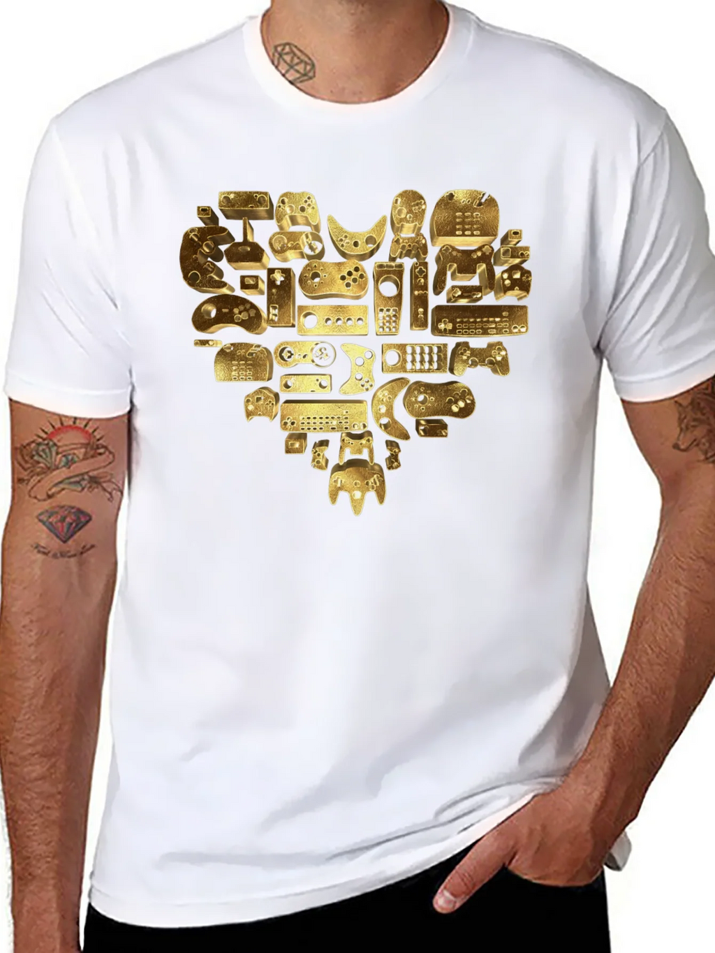 Gamer Heart T-Shirt - Golden Console Love Tee product image 7