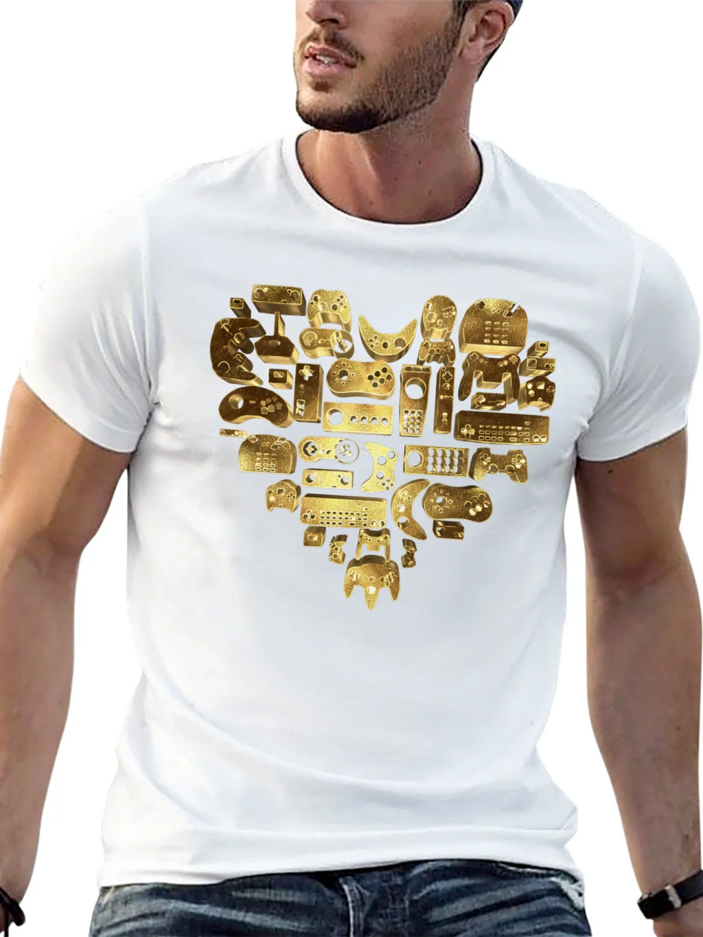 Gamer Heart T-Shirt - Golden Console Love Tee product image 12