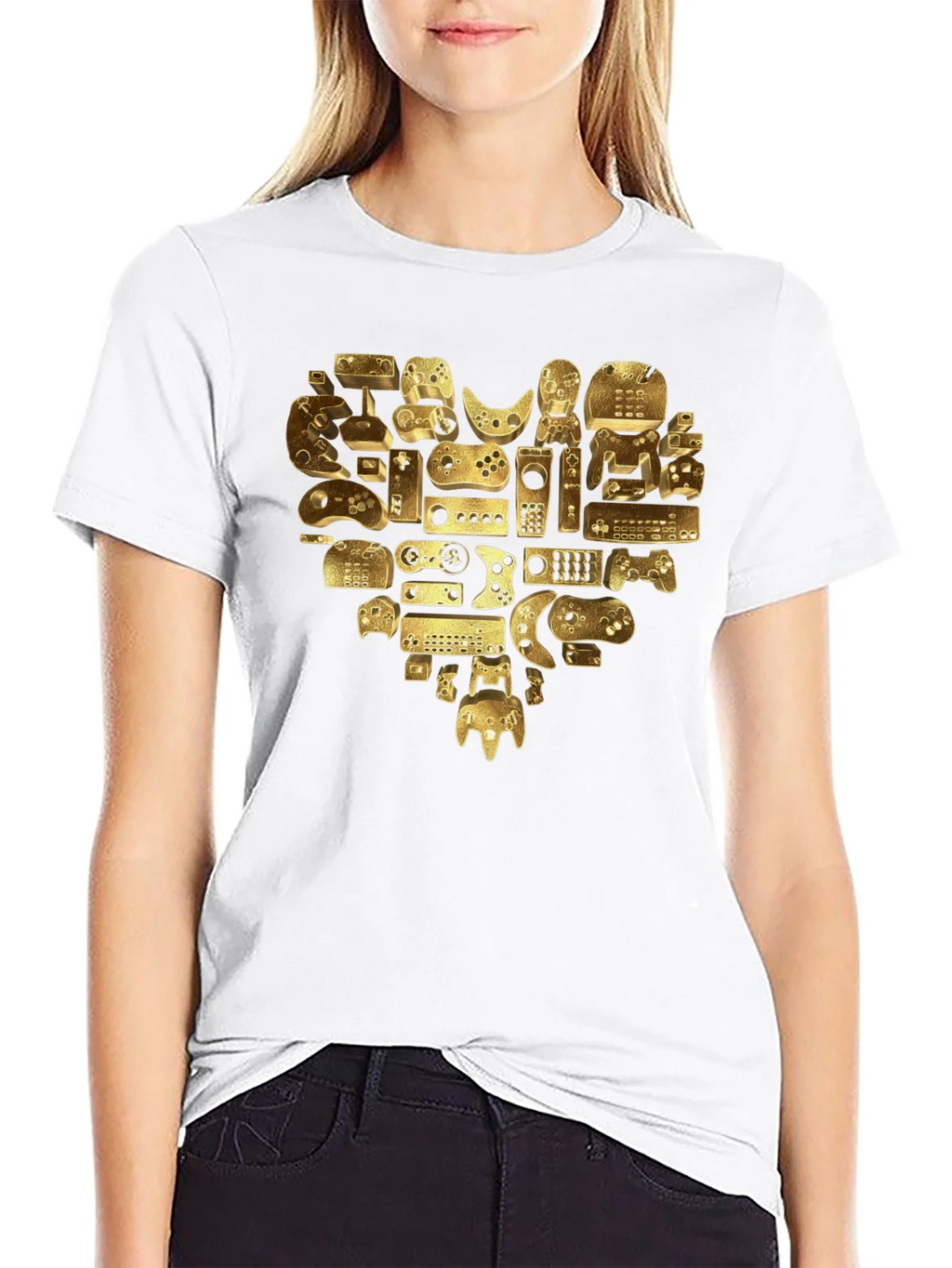Gamer Heart T-Shirt - Golden Console Love Tee product image 8