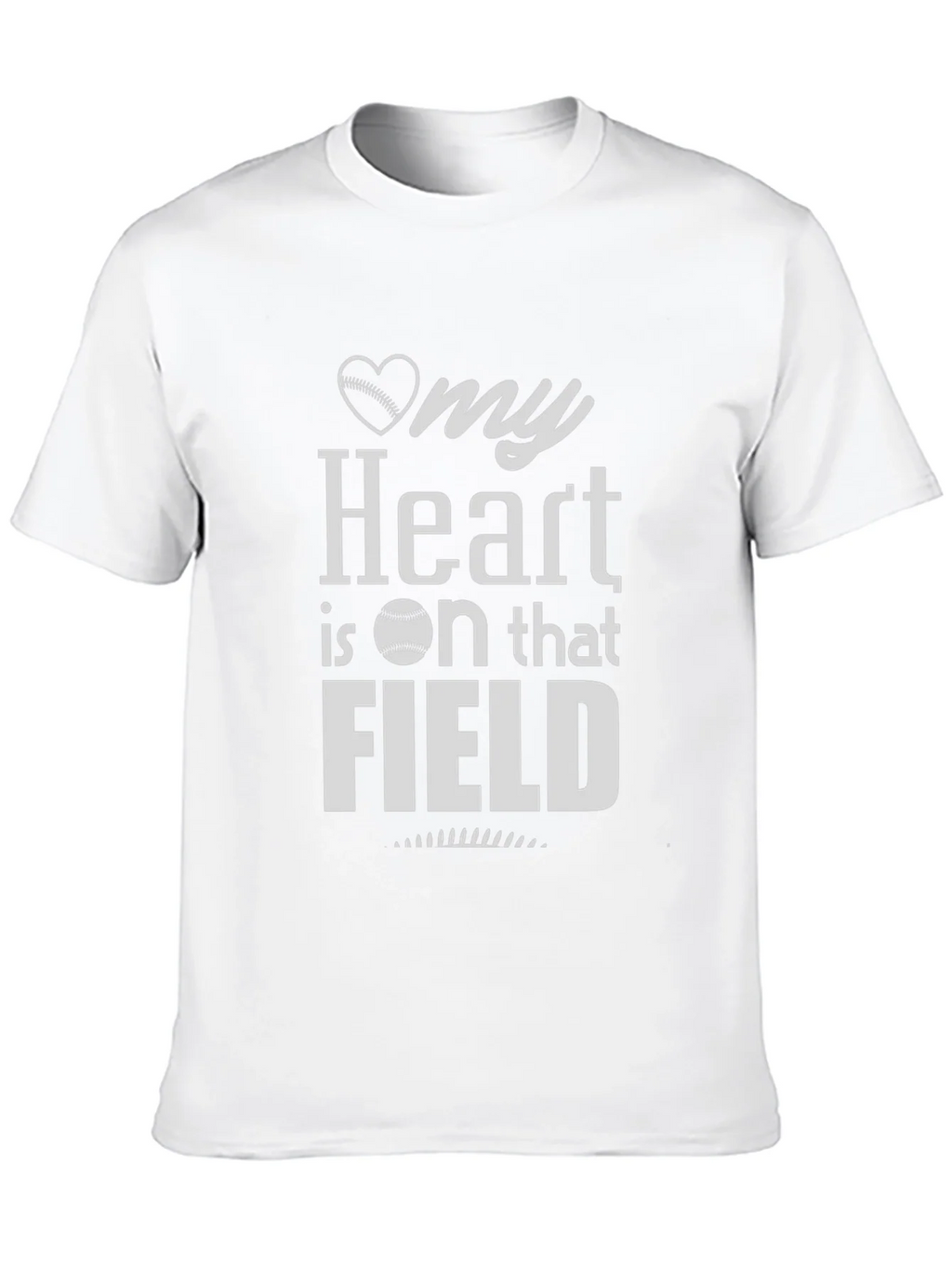 My Heart is on that Field Baseball T-Shirt product image 9