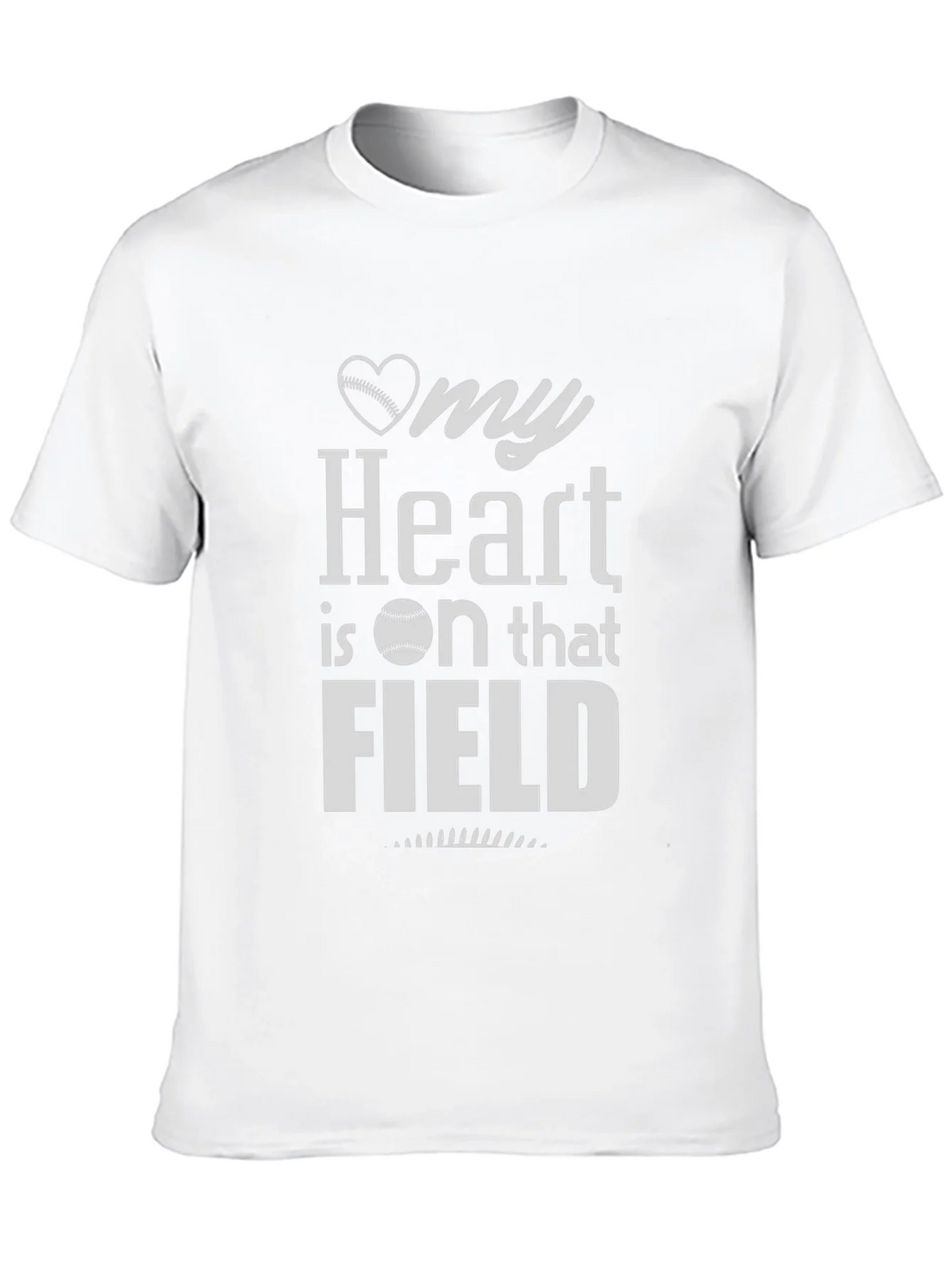 My Heart is on that Field Baseball T-Shirt product image 9