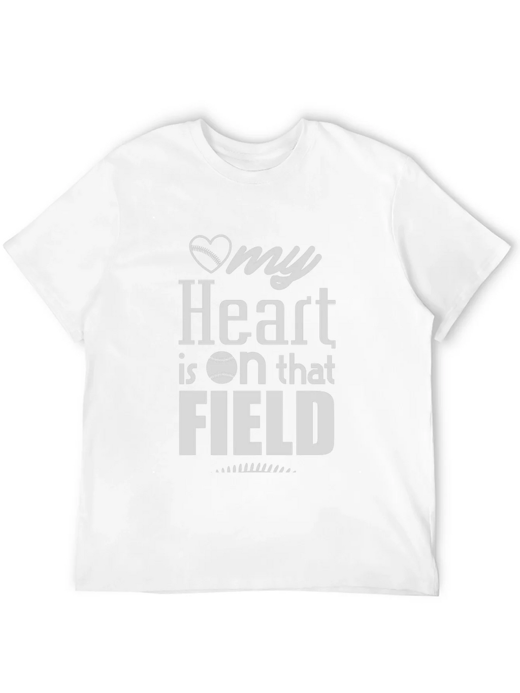 My Heart is on that Field Baseball T-Shirt product image 11