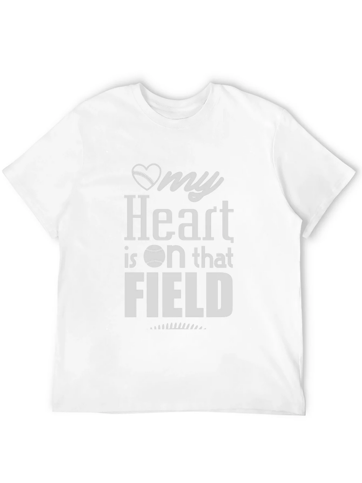 My Heart is on that Field Baseball T-Shirt product image 11