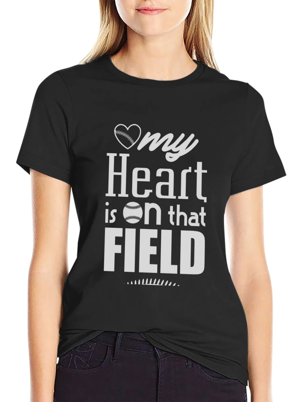 My Heart is on that Field Baseball T-Shirt product image 2