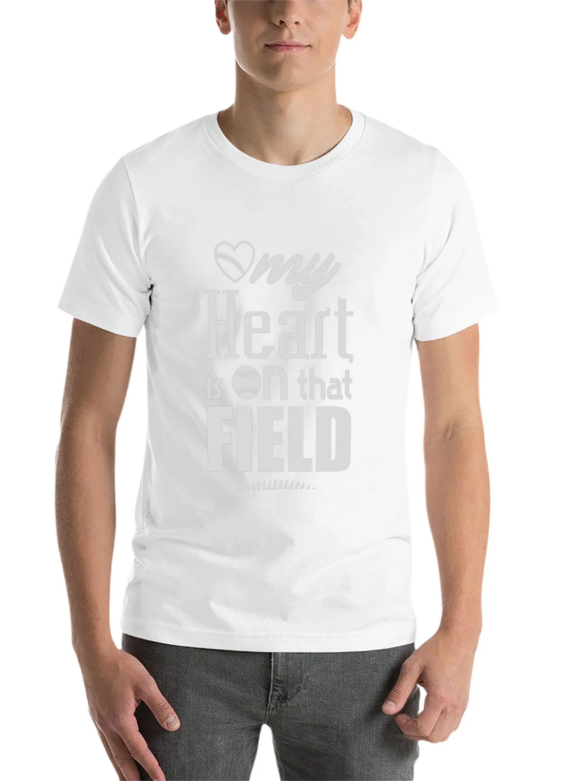 My Heart is on that Field Baseball T-Shirt product image 10