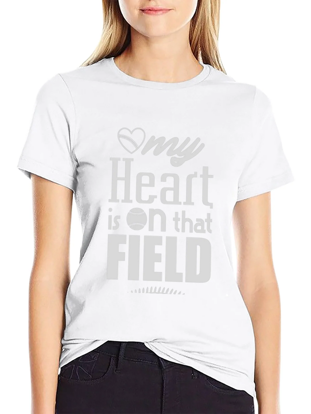 My Heart is on that Field Baseball T-Shirt product image 8