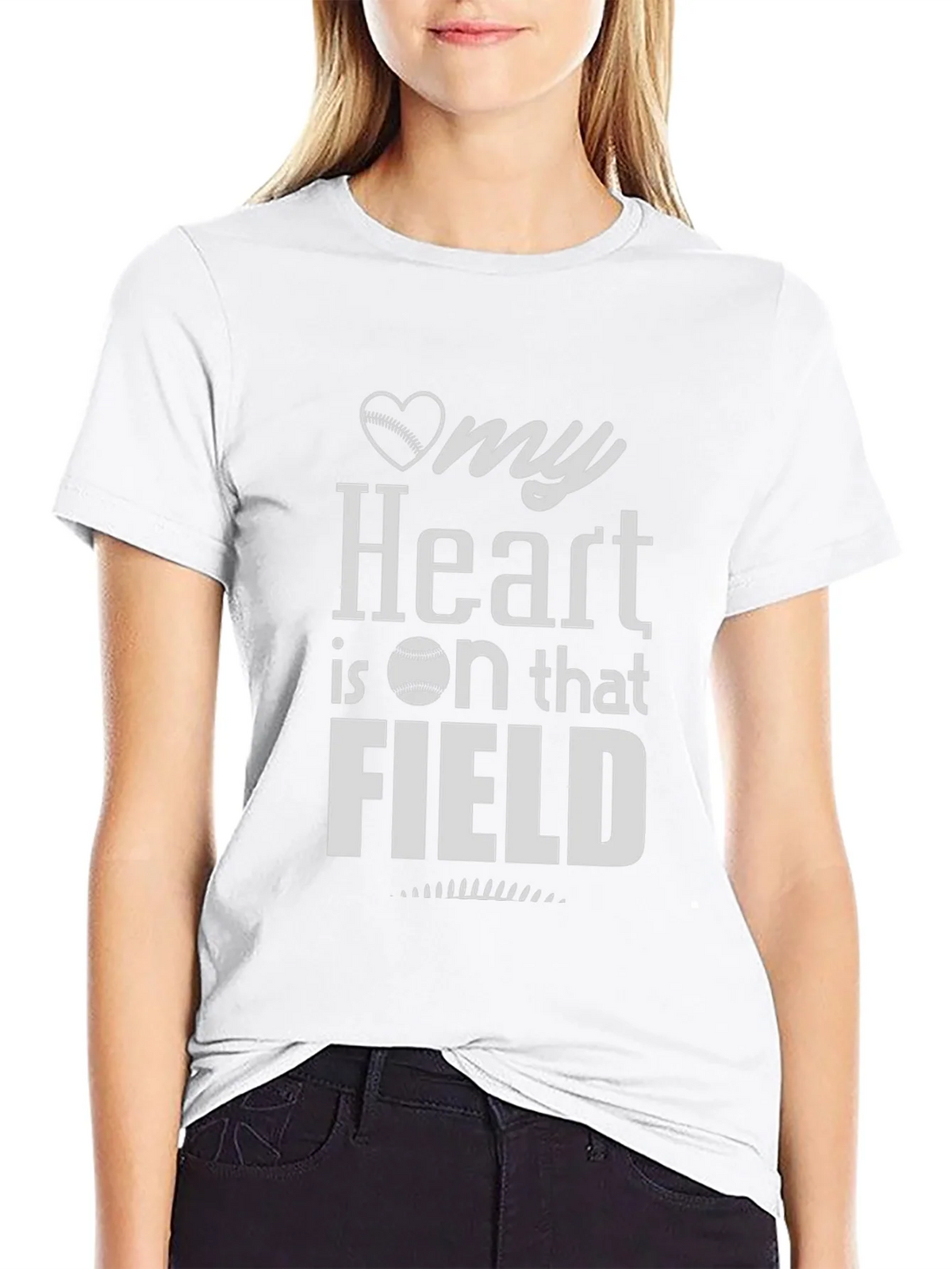 My Heart is on that Field Baseball T-Shirt product image 8