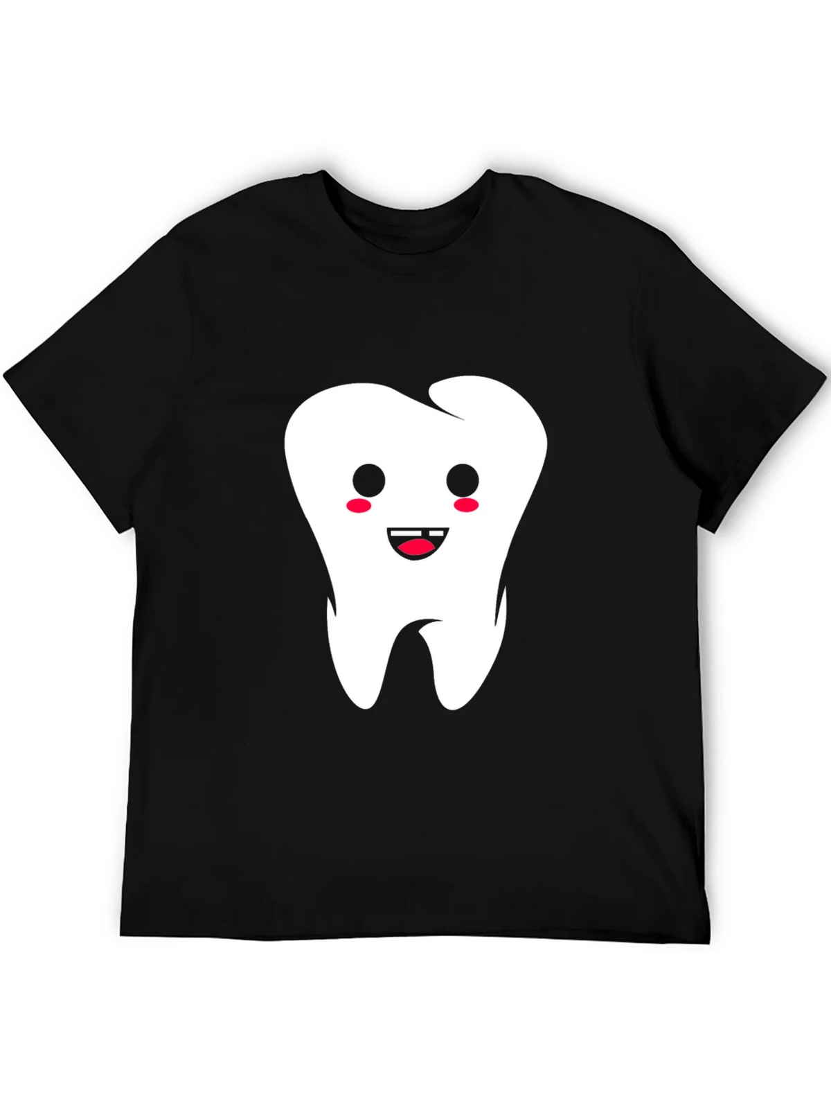 Cute Tooth Graphic Black T-Shirt product image 3