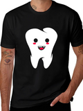 Cute Tooth Graphic Black T-Shirt product image 1