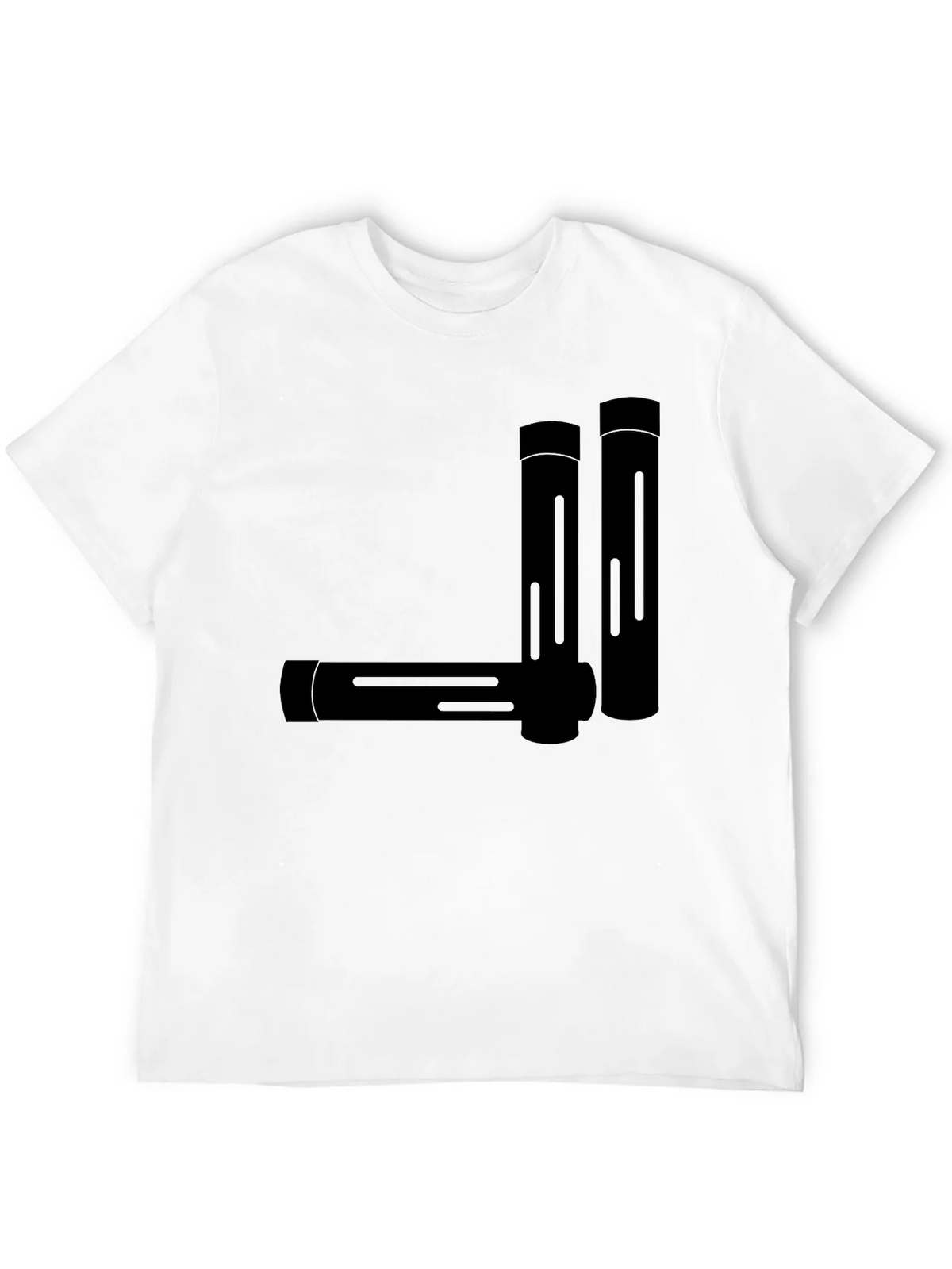 Minimalist Geometric Tubes Black T-Shirt product image 9