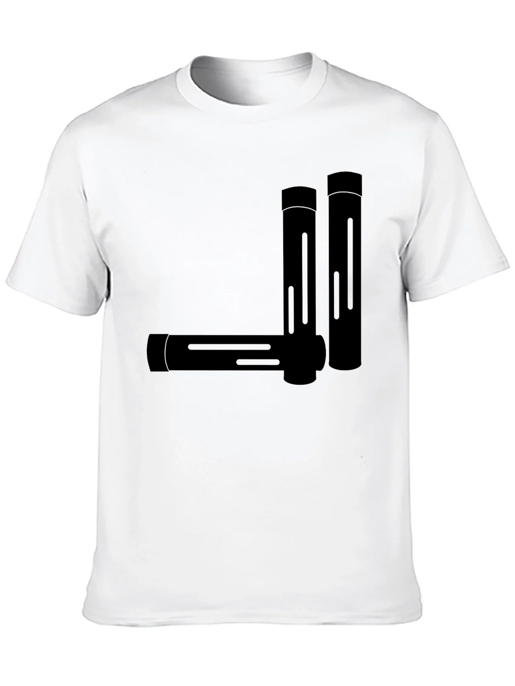 Minimalist Geometric Tubes Black T-Shirt product image 7