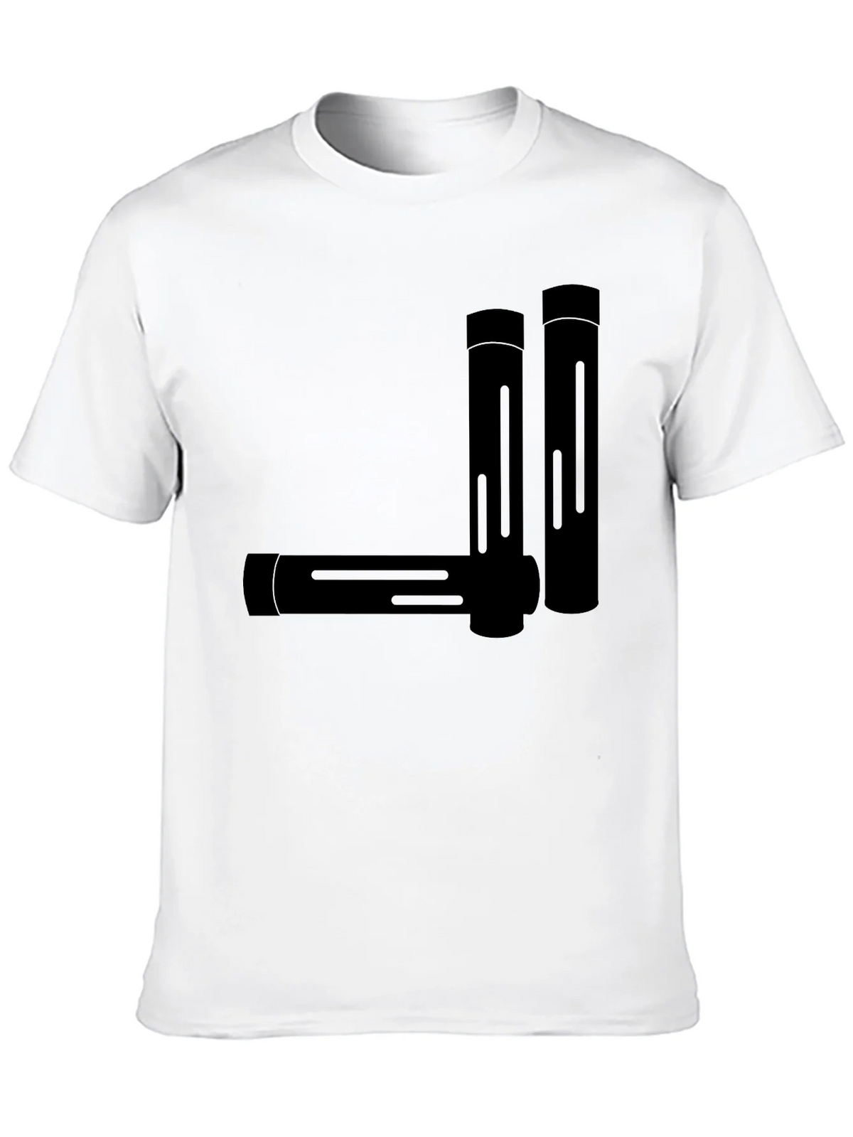 Minimalist Geometric Tubes Black T-Shirt product image 7