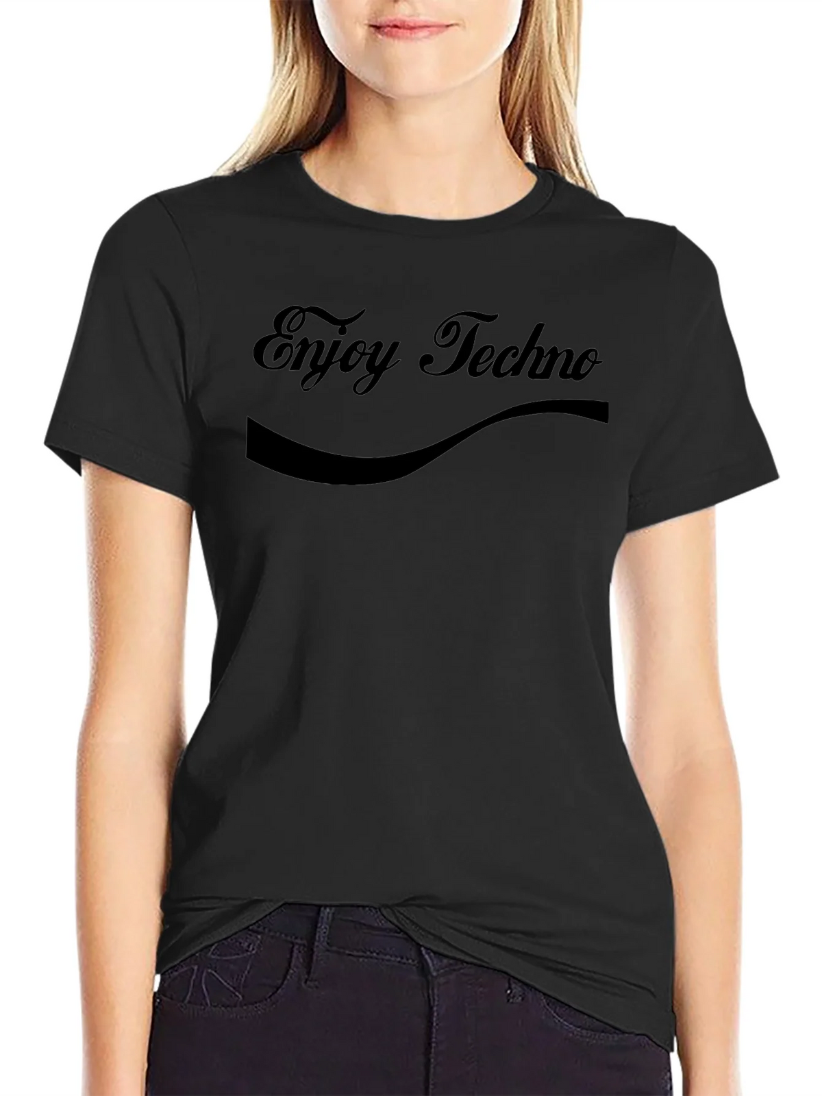 Enjoy Techno Black T-Shirt - Music Lover Tee product image 2
