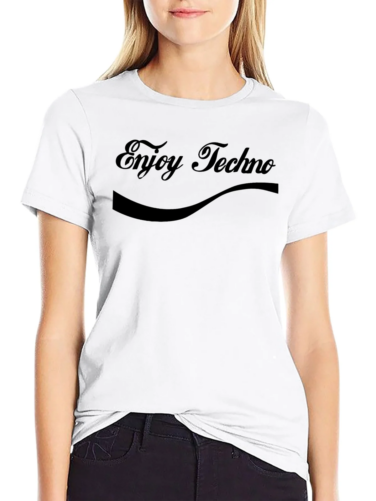 Enjoy Techno Black T-Shirt - Music Lover Tee product image 7