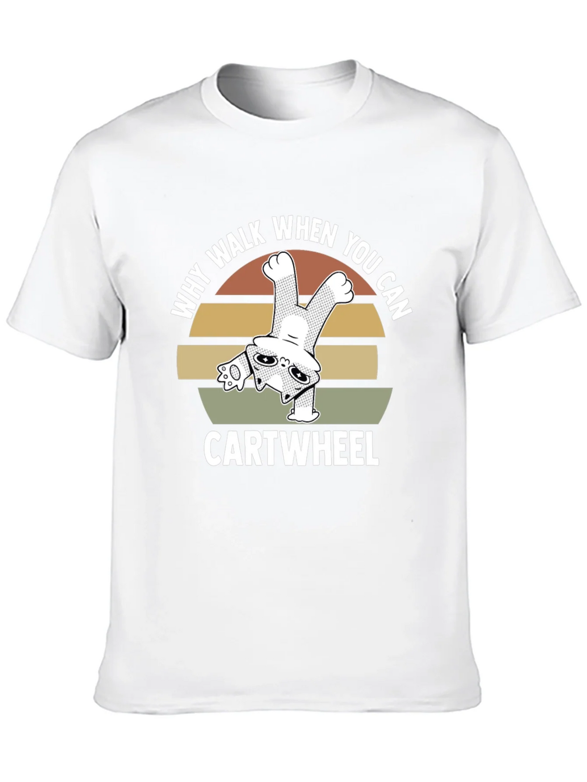 Why Walk When You Can Cartwheel Cat T-Shirt product image 9