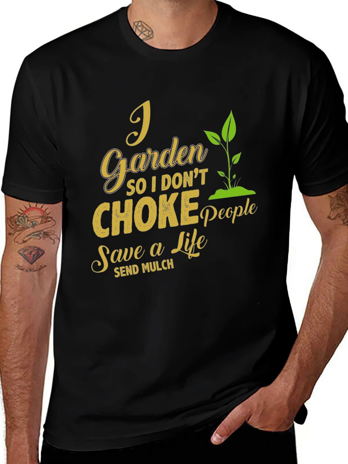 I Garden So I Dont Choke People T-Shirt product image 1