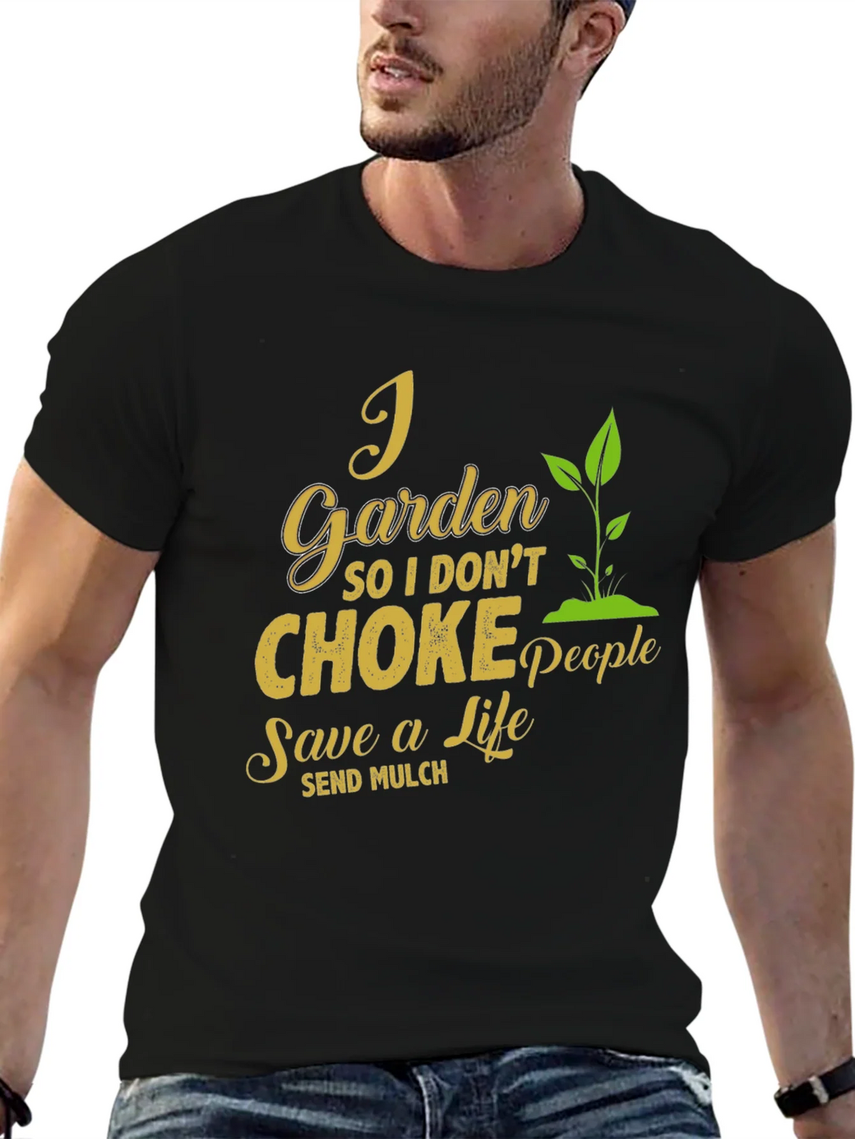 I Garden So I Dont Choke People T-Shirt product image 6