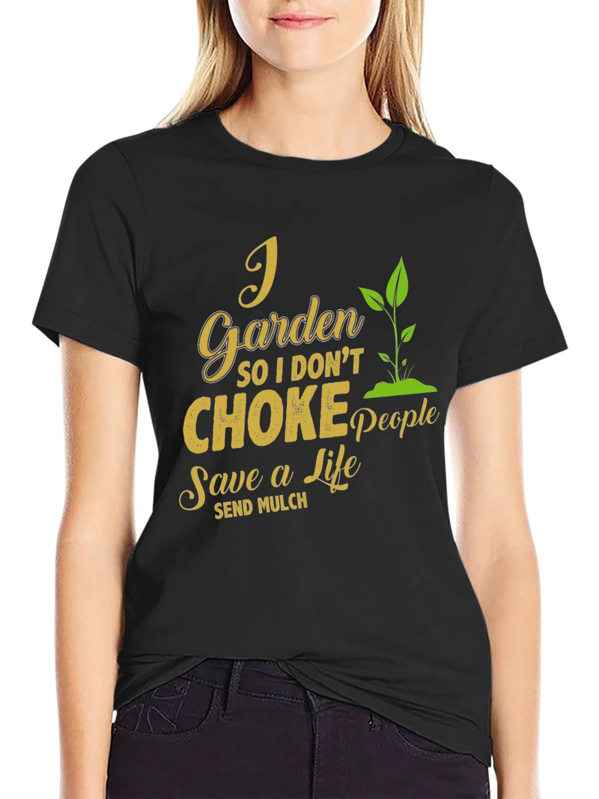 I Garden So I Dont Choke People T-Shirt product image 2