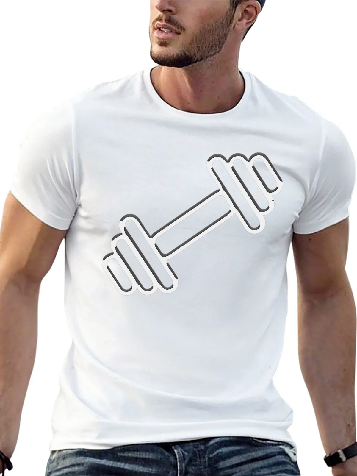 Dumbbell Graphic T-Shirt - Gym Workout Tee product image 12