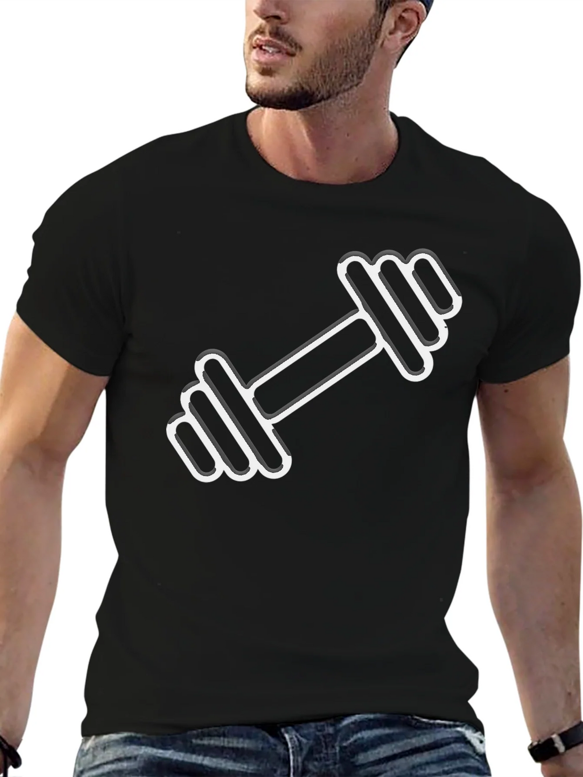 Dumbbell Graphic T-Shirt - Gym Workout Tee product image 6