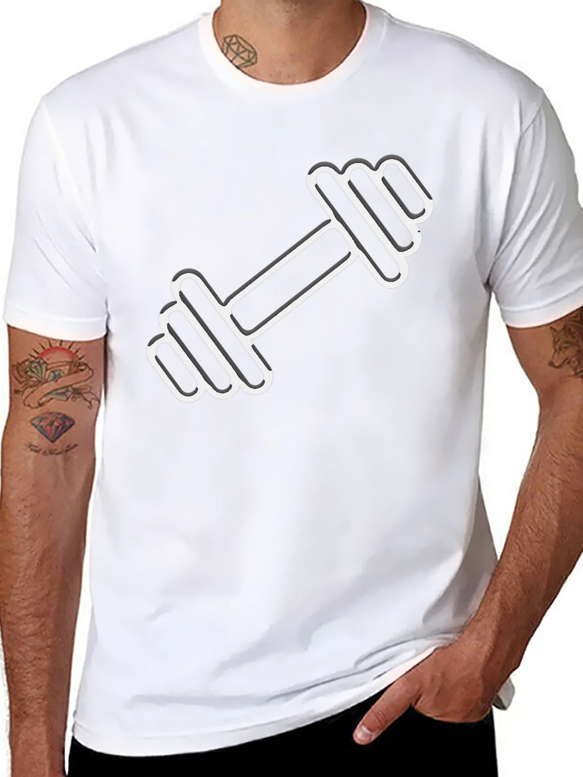 Dumbbell Graphic T-Shirt - Gym Workout Tee product image 7
