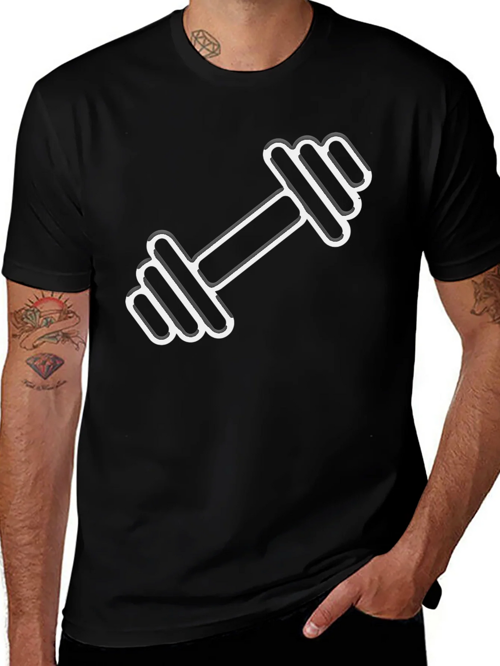Dumbbell Graphic T-Shirt - Gym Workout Tee product image 1