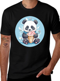 Cute Panda Ice Cream T-Shirt product image 1