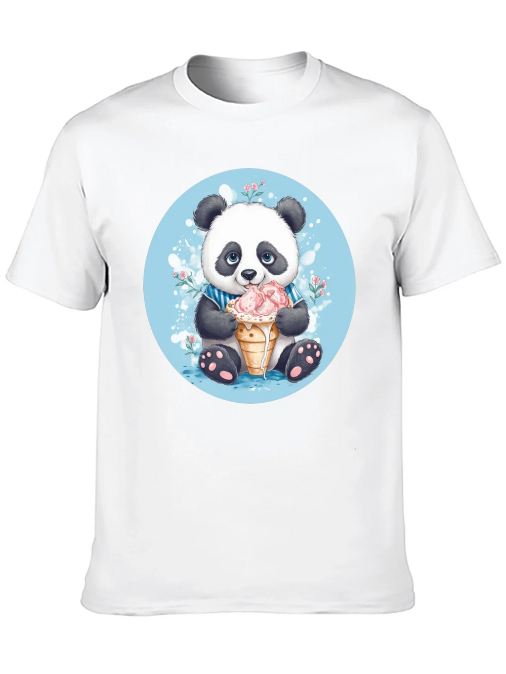 Cute Panda Ice Cream T-Shirt product image 7
