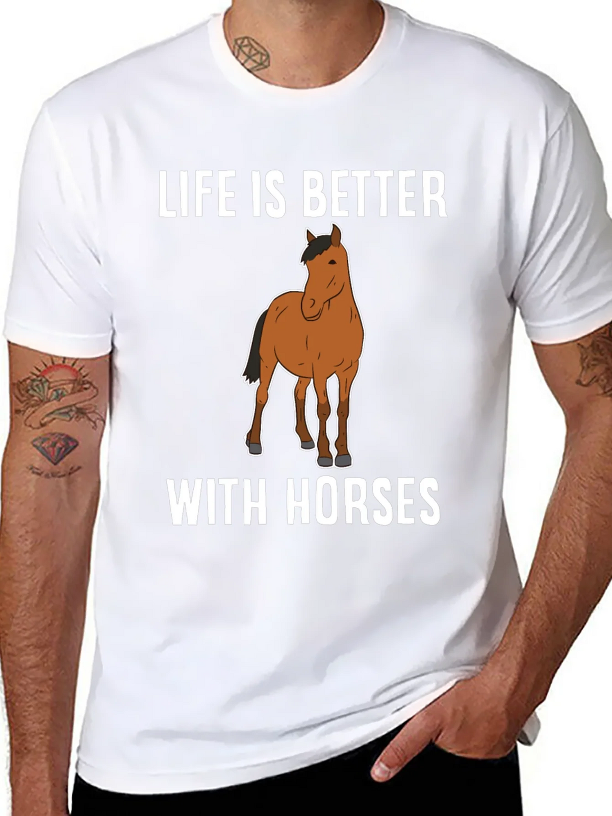 Life Is Better with Horses Graphic T-Shirt product image 7