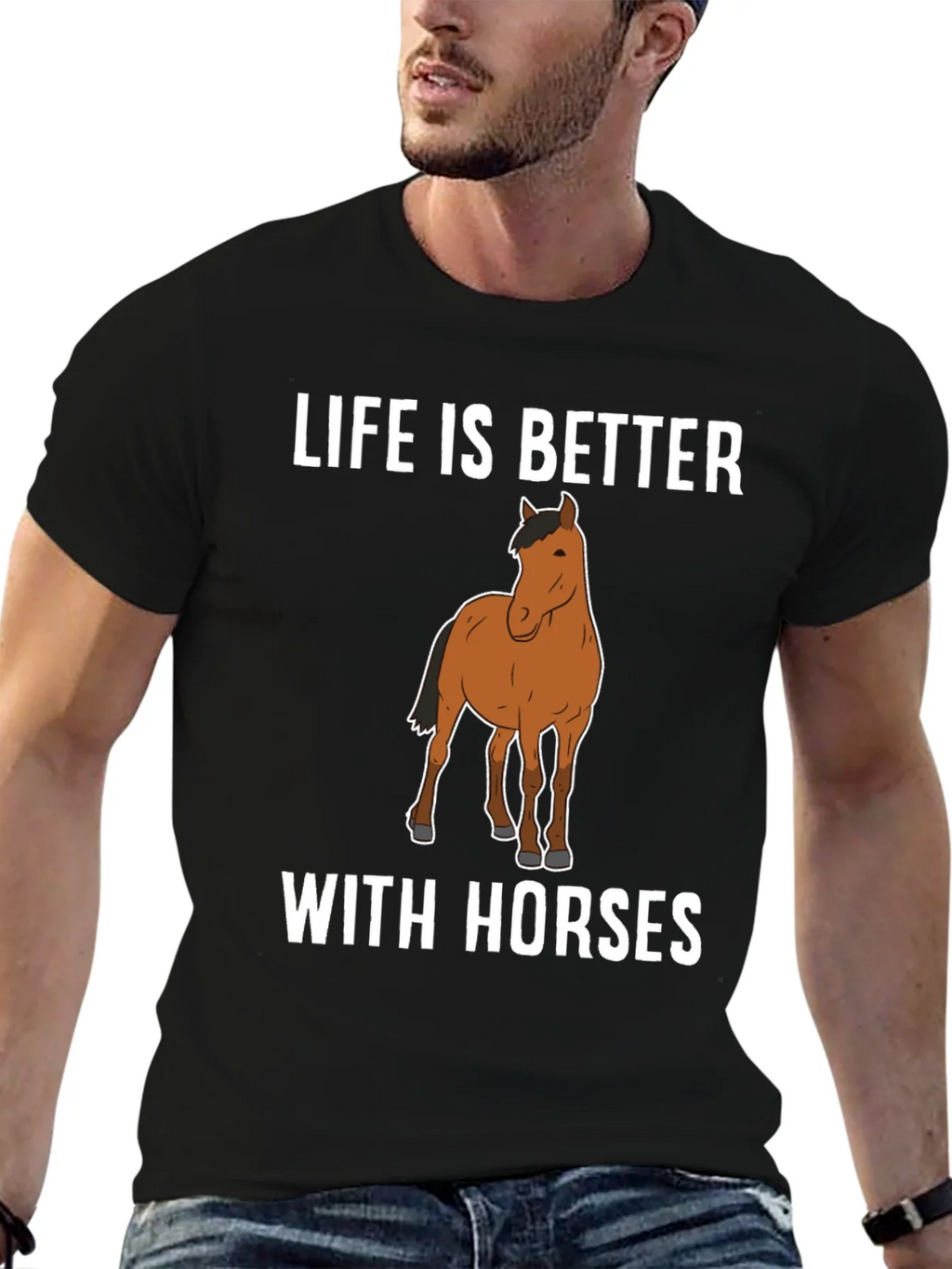 Life Is Better with Horses Graphic T-Shirt product image 6