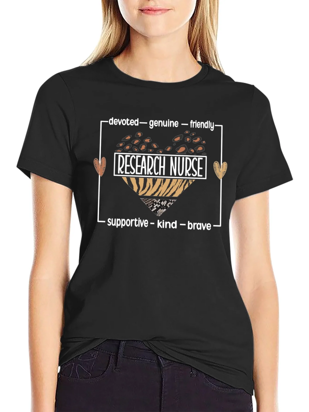 Research Nurse Leopard Heart Graphic Tee product image 2