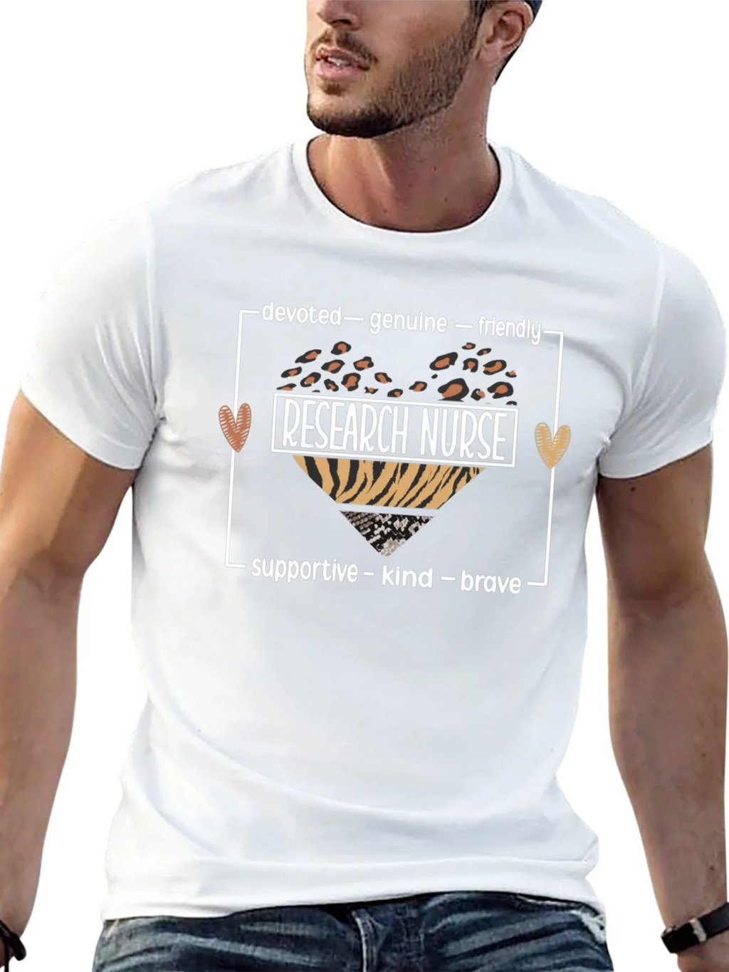 Research Nurse Leopard Heart Graphic Tee product image 12