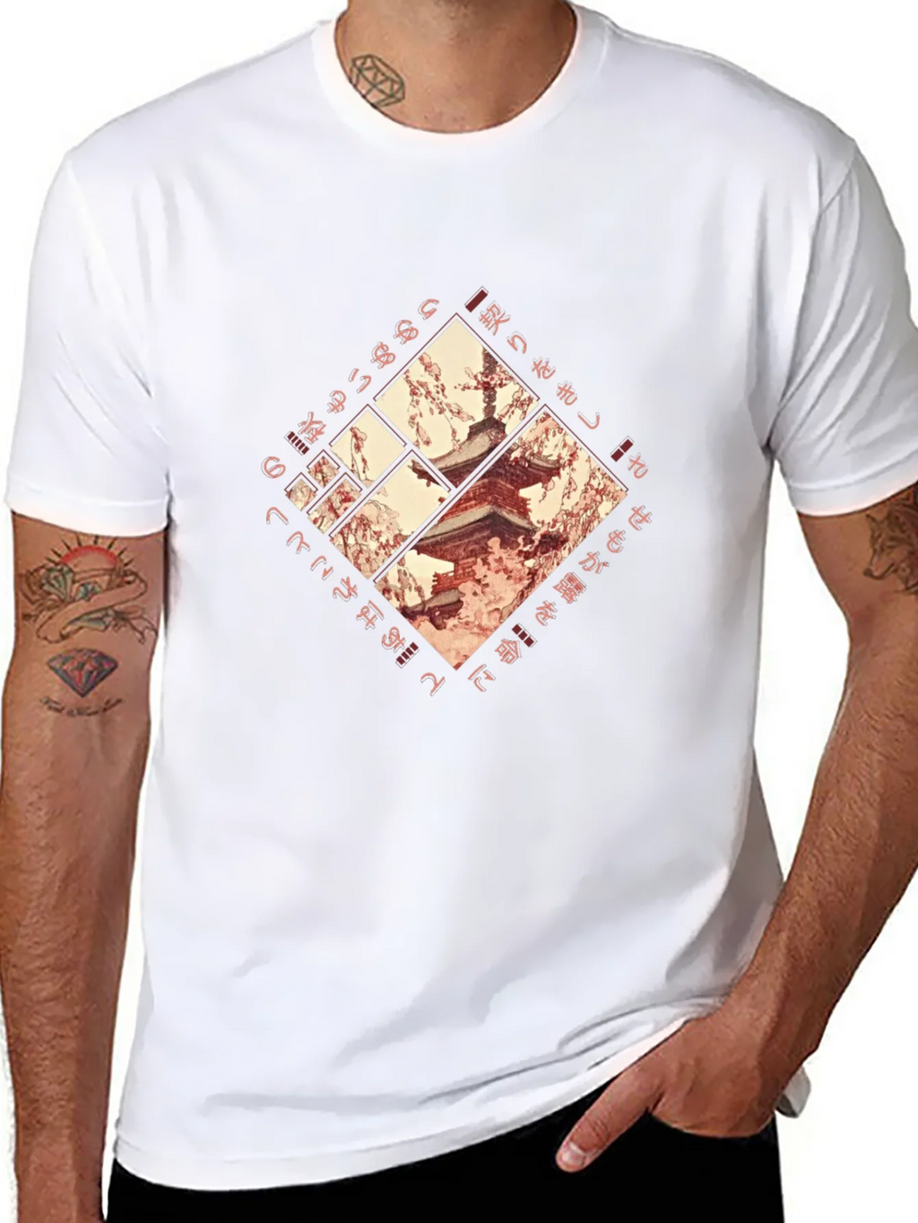 Japanese Pagoda T-Shirt - Black Graphic Tee product image 7