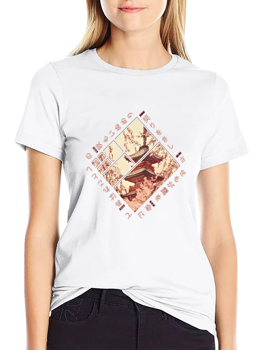 Japanese Pagoda T-Shirt - Black Graphic Tee product image 8