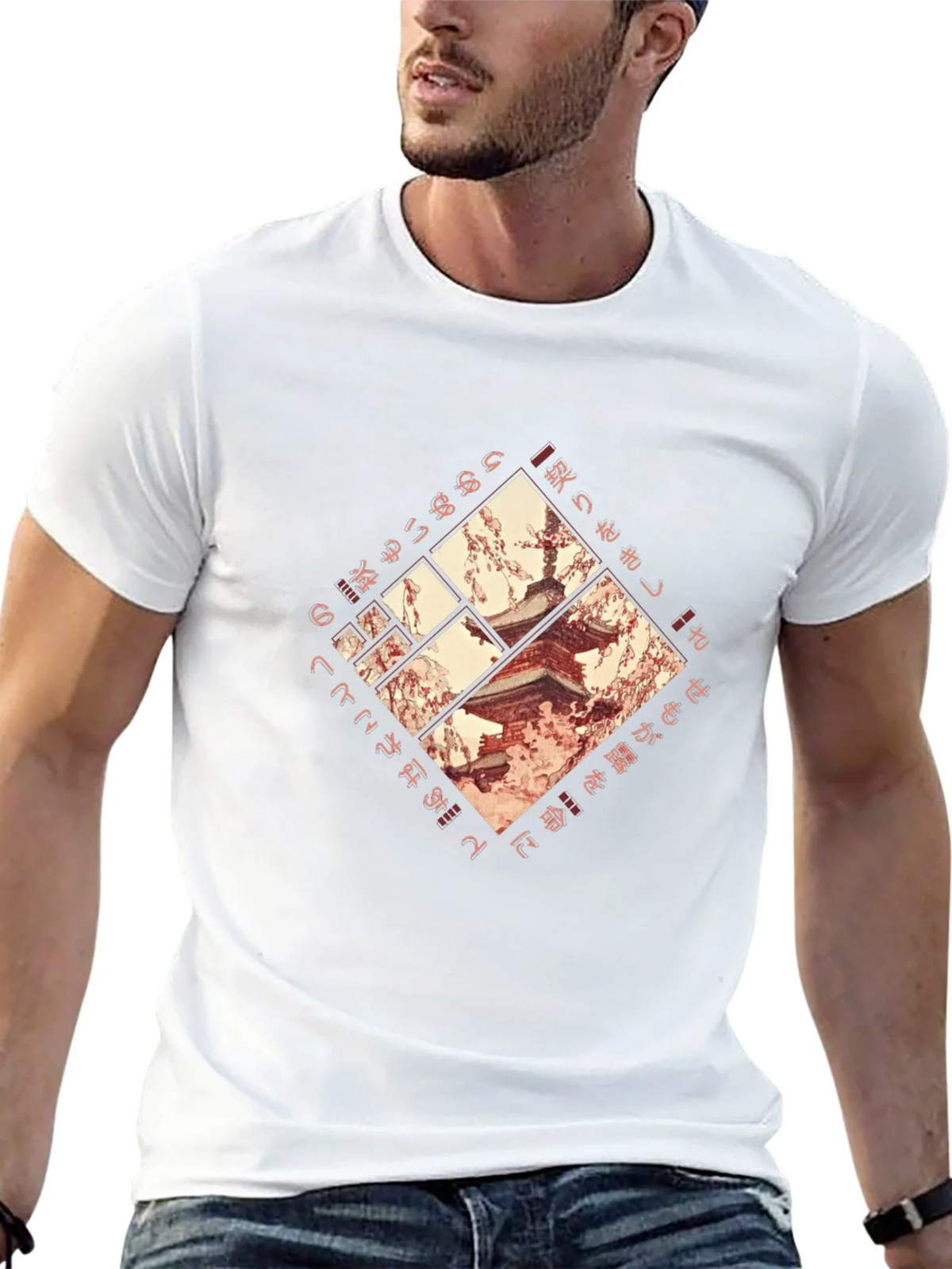Japanese Pagoda T-Shirt - Black Graphic Tee product image 12