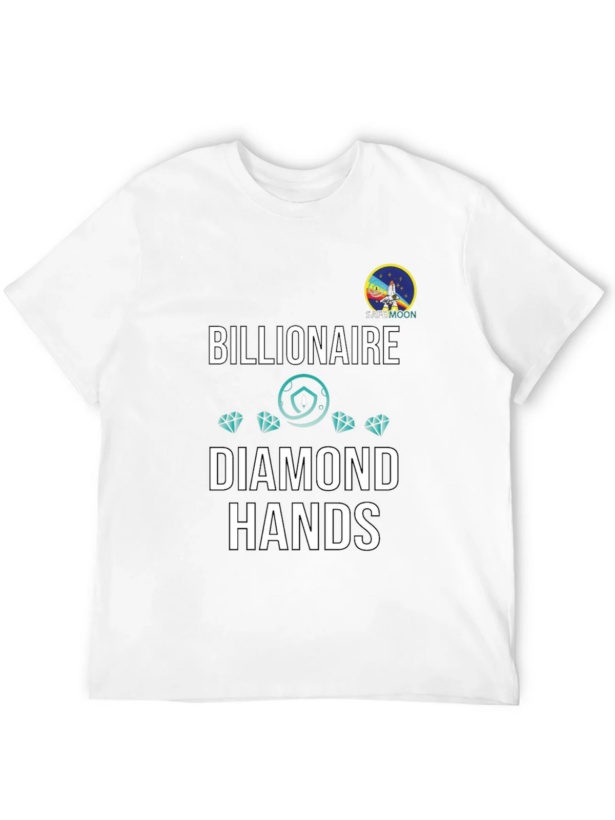 Billionaire Diamond Hands Safemoon Black T-Shirt product image 7
