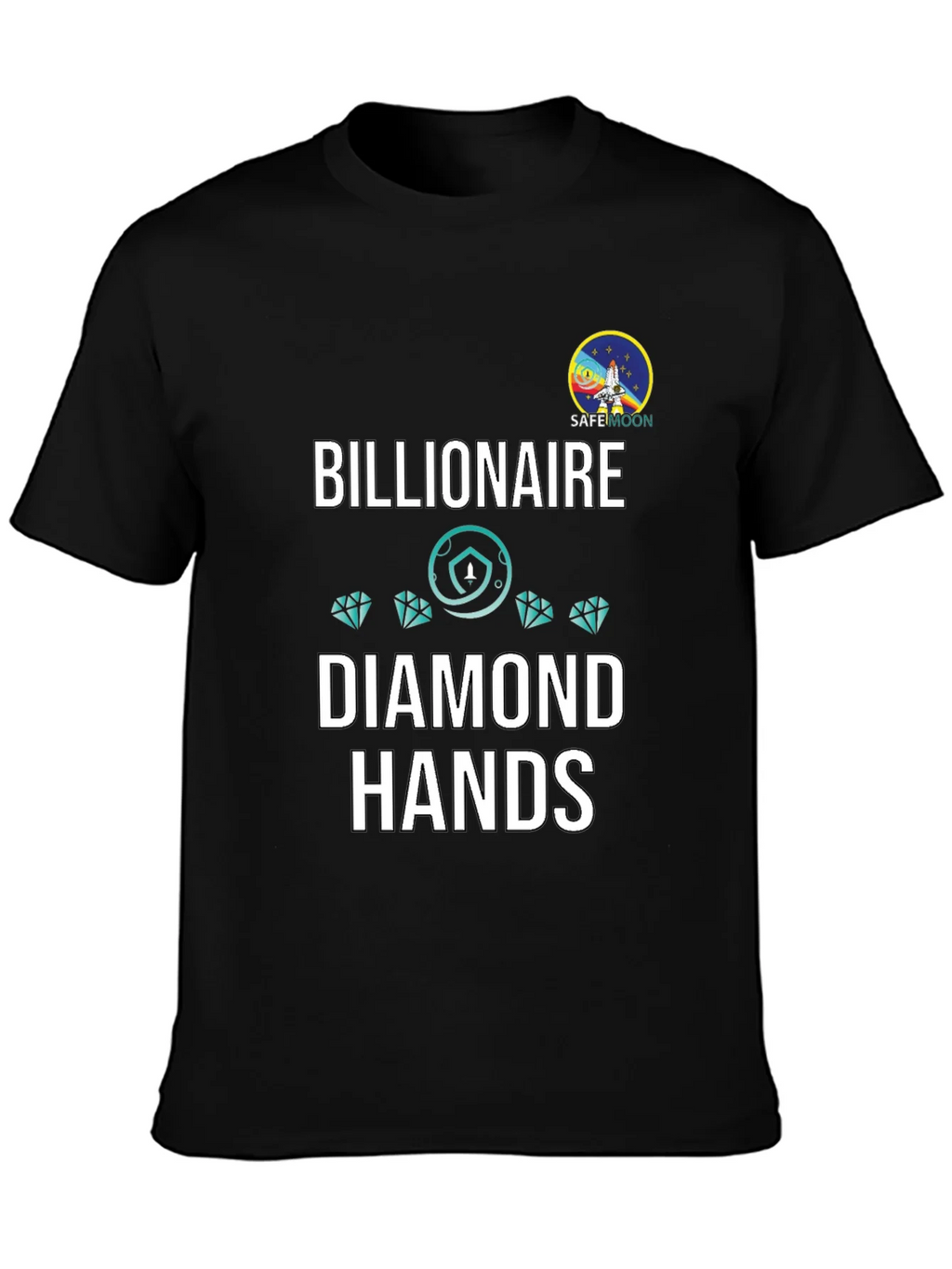 Billionaire Diamond Hands Safemoon Black T-Shirt product image 2