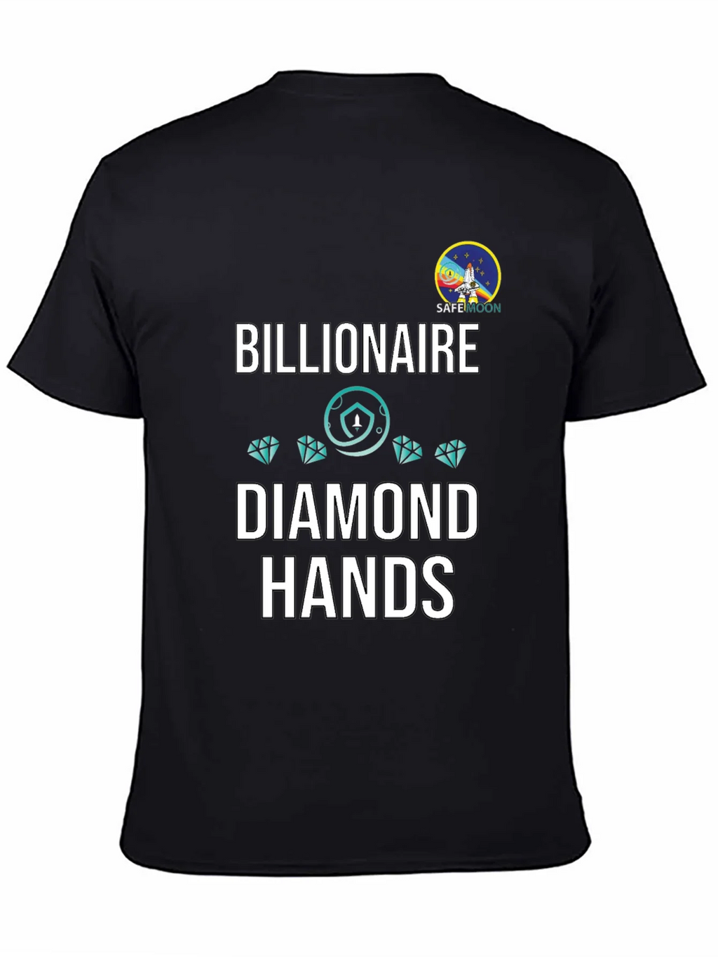 Billionaire Diamond Hands Safemoon Black T-Shirt product image 3