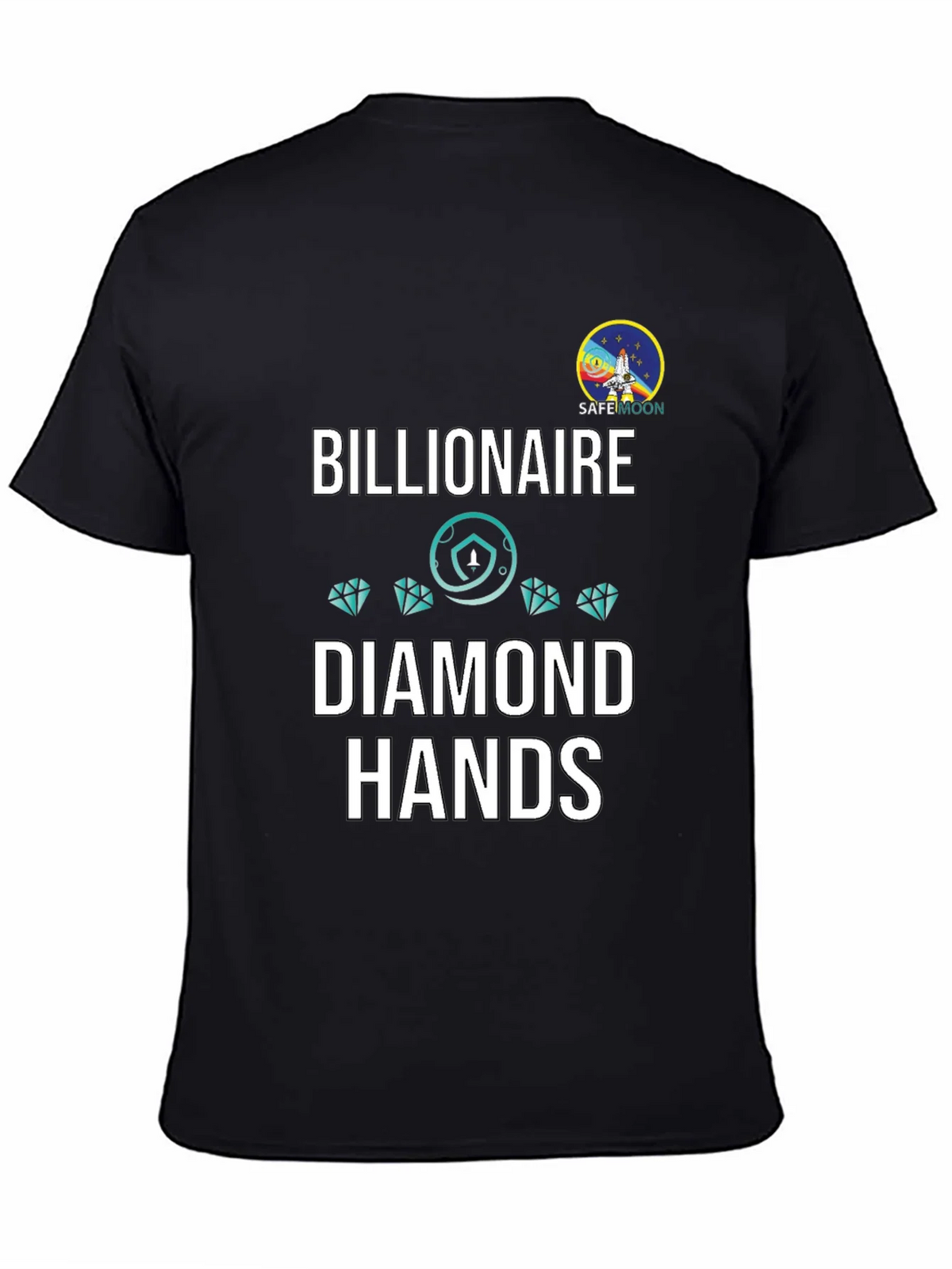 Billionaire Diamond Hands Safemoon Black T-Shirt product image 3