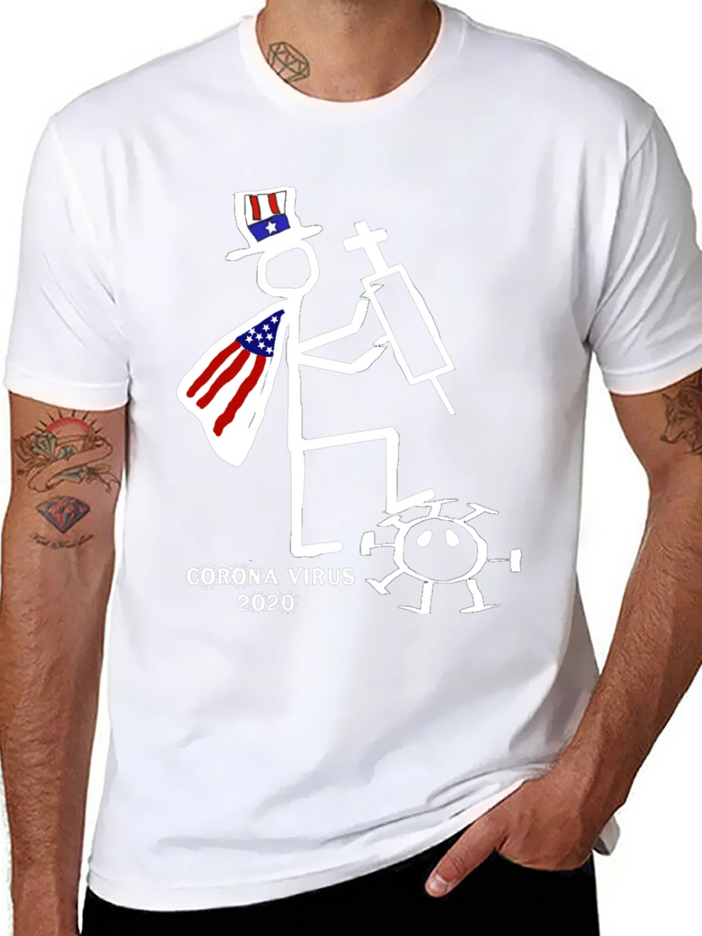 Humorous Corona Virus 2020 Graphic T-Shirt product image 7