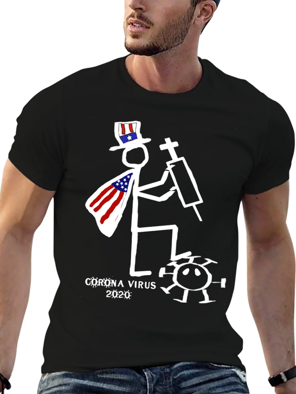 Humorous Corona Virus 2020 Graphic T-Shirt product image 6