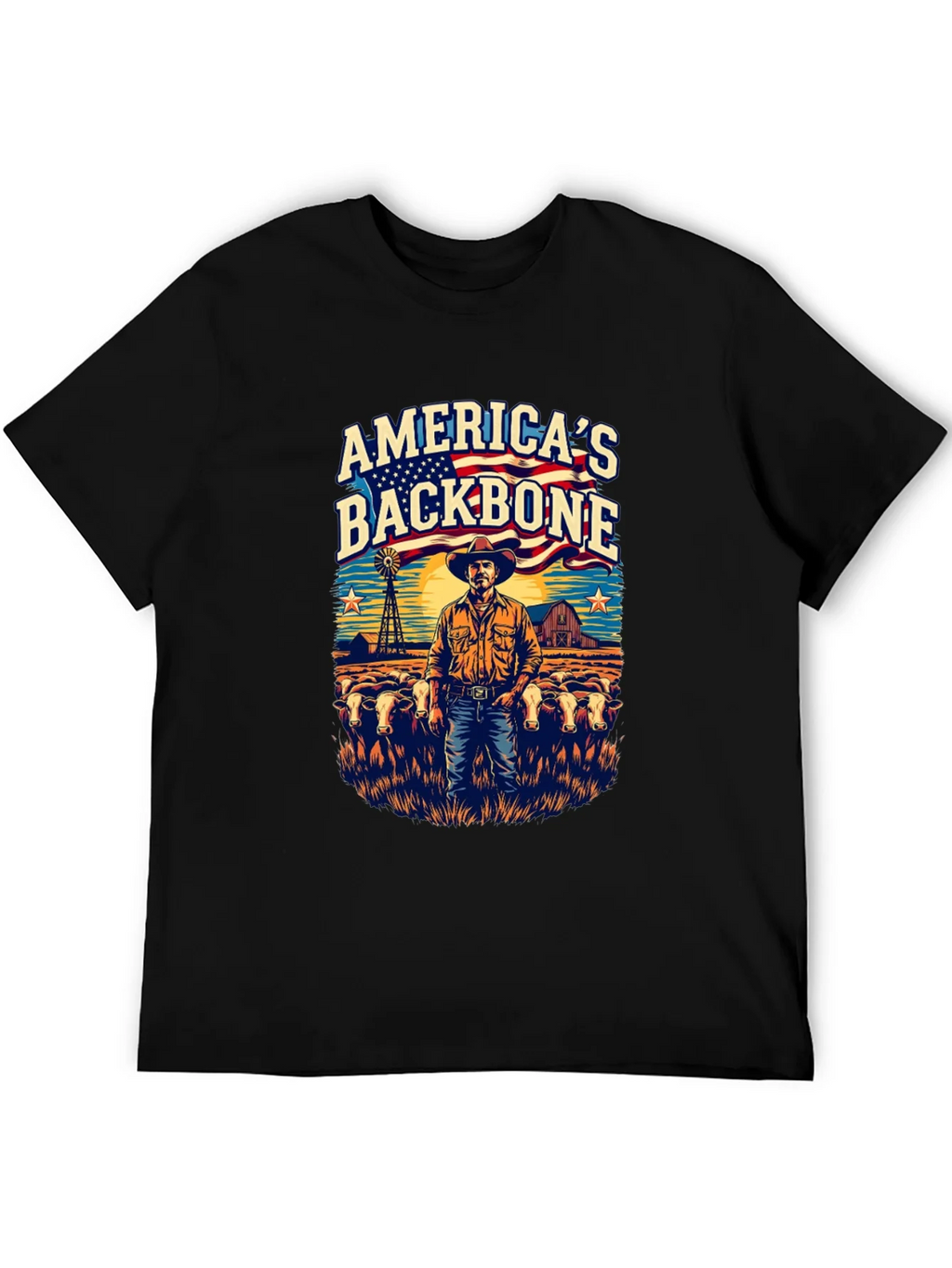 Americas Backbone Graphic Tee - Patriotic Farmer product image 5