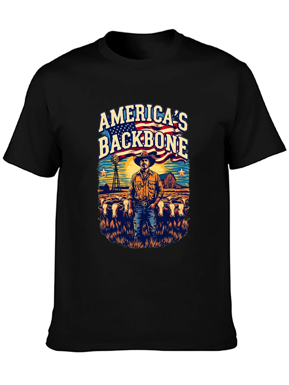 Americas Backbone Graphic Tee - Patriotic Farmer product image 3