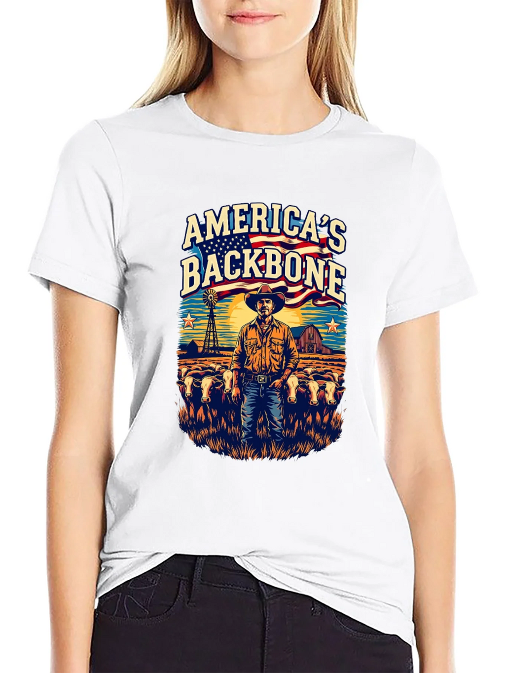 Americas Backbone Graphic Tee - Patriotic Farmer product image 8